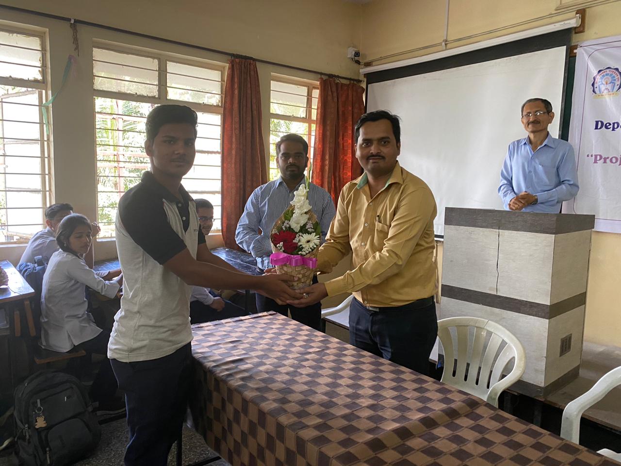 Felicitation Of Judge By Kailas Pachare of TYAE, PCPolytechnic