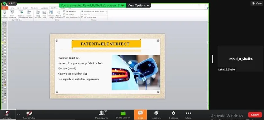 Guest Lecture on Patent Filling
