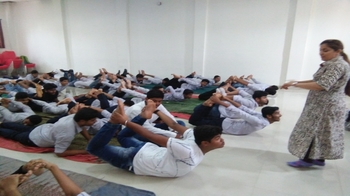 Yoga day celebration at Pimpri Chinchwad Polytechnic College