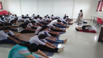 Yoga day celebration at Pimpri Chinchwad Polytechnic College