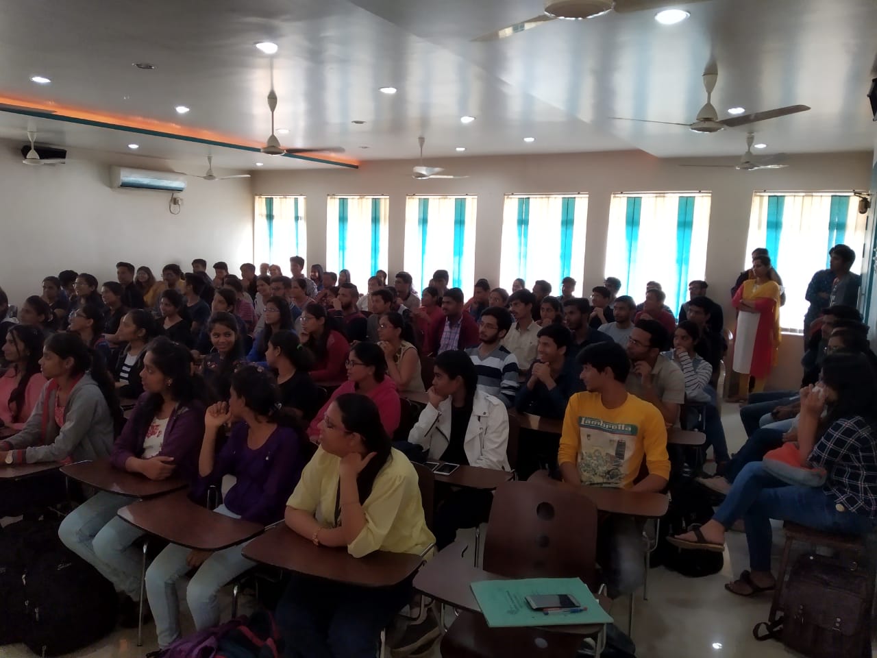 Guest Lecture on Mobile Technology conducted for Third Year Students on 16th  Jan  2019 by Paramvir Singh (IT Analyst at TCS)
