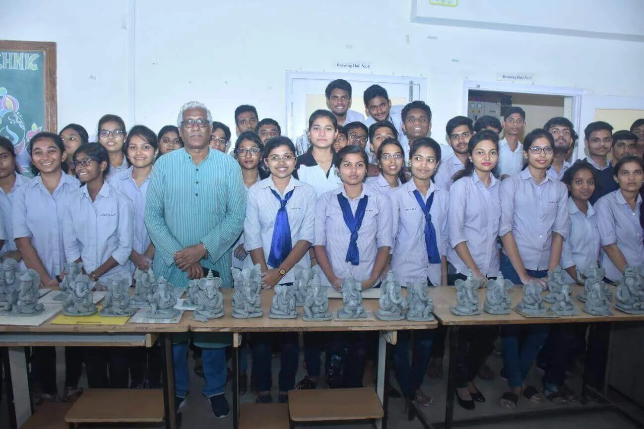 Some of GANESH idol made by E&TC staff, PC Polytechnic, Akurdi