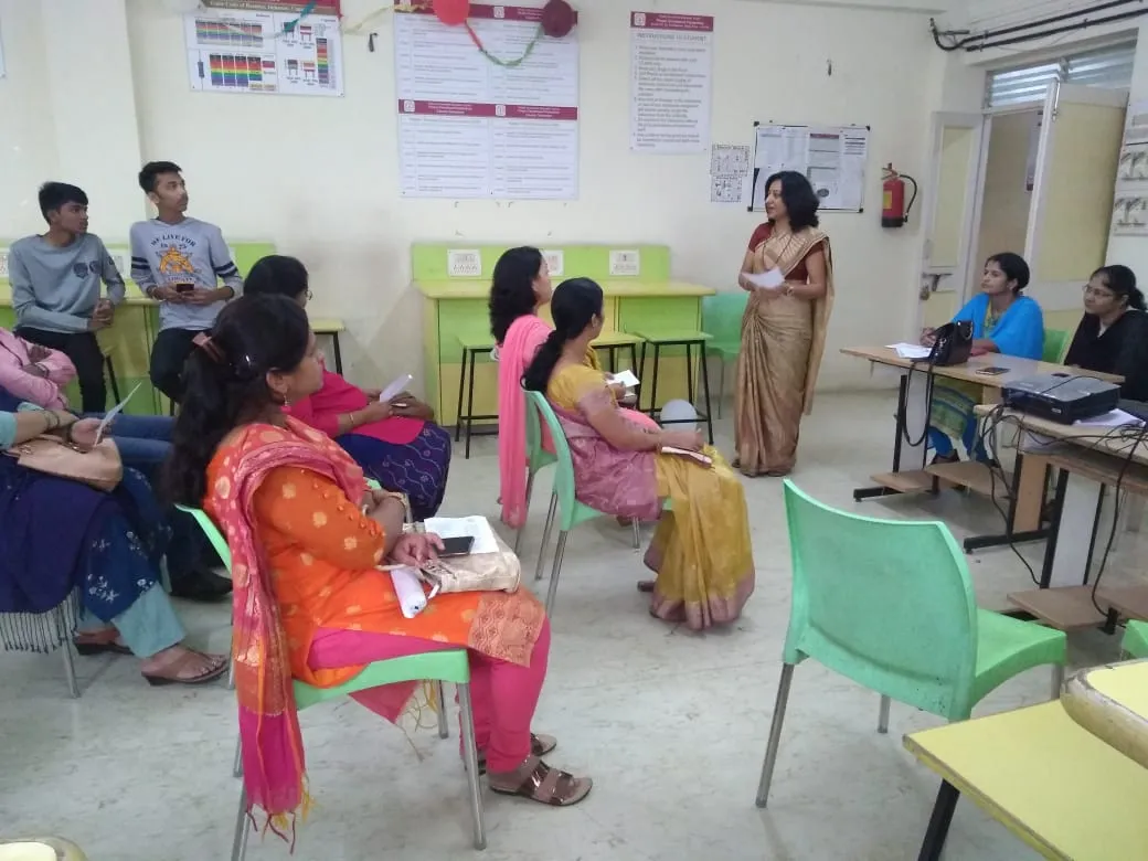 Students and staff participating in GANESH idol making workshop, PC Polytechnic, Akurdi