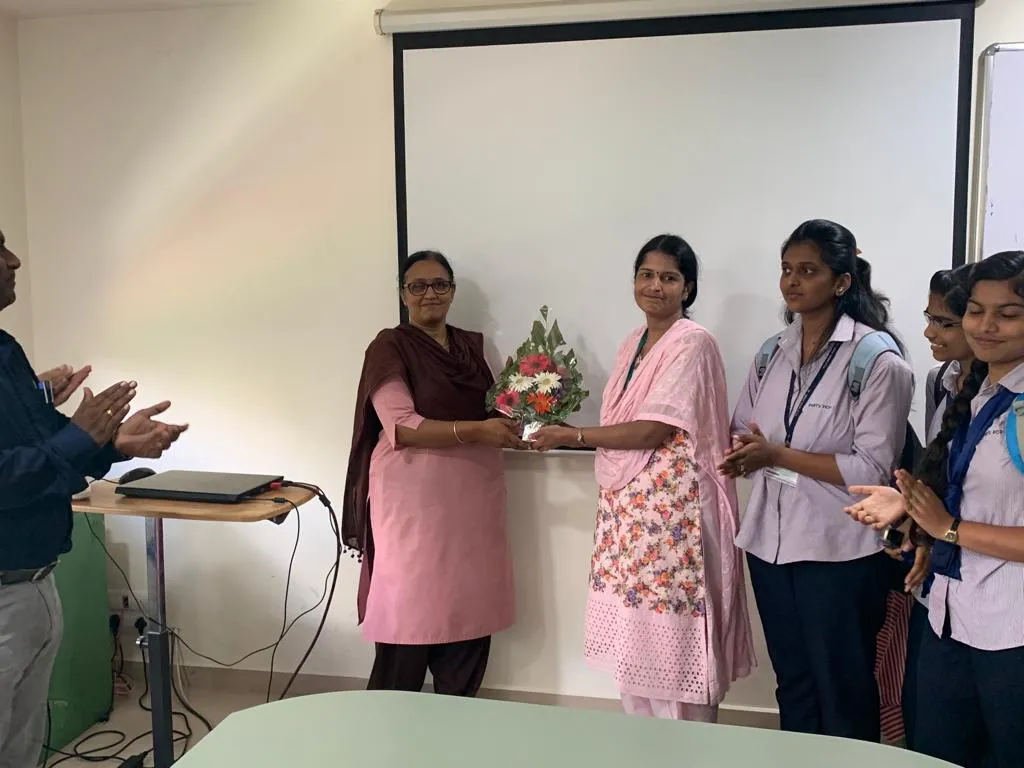 Employees at Pune Techtrol felicitating the E&TC staff, PCPolytechnic