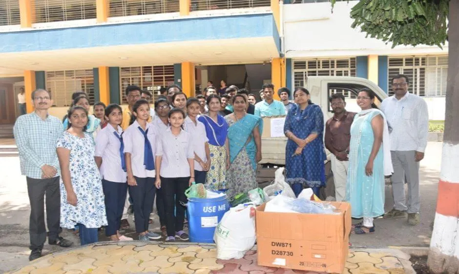 Under ‘Swachchata hi seva 2019’ campaign, Plastic waste donation to PCMC. On 02/10/2019, Wednesday, PCPolytechnic