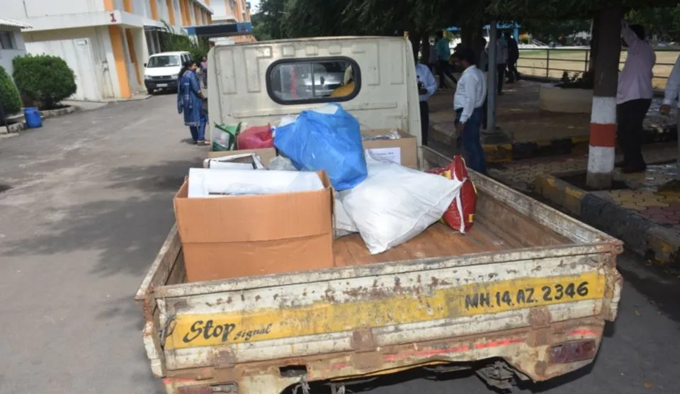 Under ‘Swachchata hi seva 2019’ campaign, Plastic waste donation to PCMC. On 02/10/2019, Wednesday, PCPolytechnic