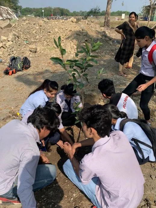Tree Plantation activity under Art circle at PCPolytechnic