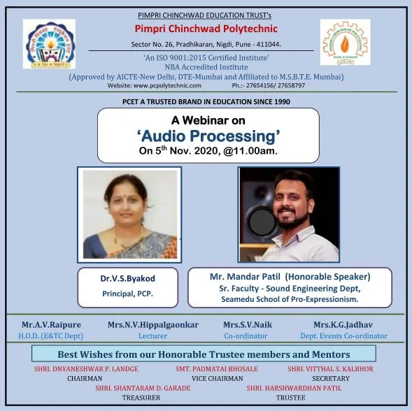 Webinar on ‘Audio Processing’
