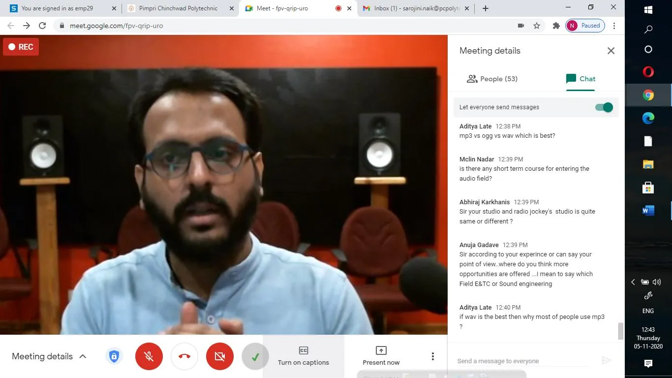 Webinar on ‘Audio Processing’