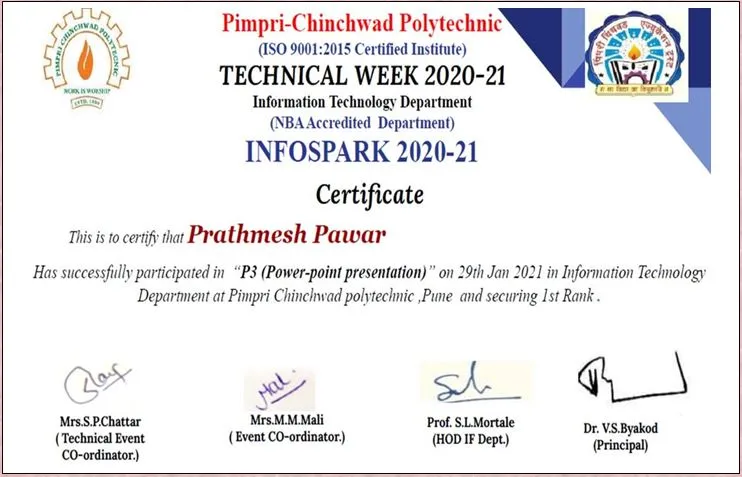 Certificates, PCP