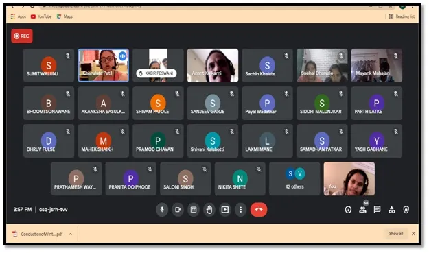 Online Parents Meeting of First Year, PCP