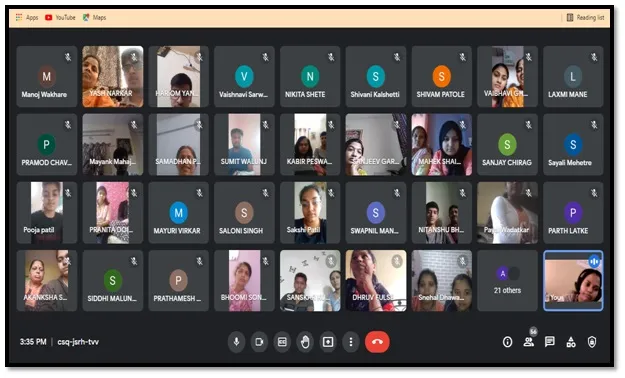 Online Parents Meeting of First Year, PCP