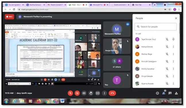 Online conduction of Orientation Program, PCP