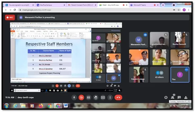 Online conduction of Orientation Program, PCP