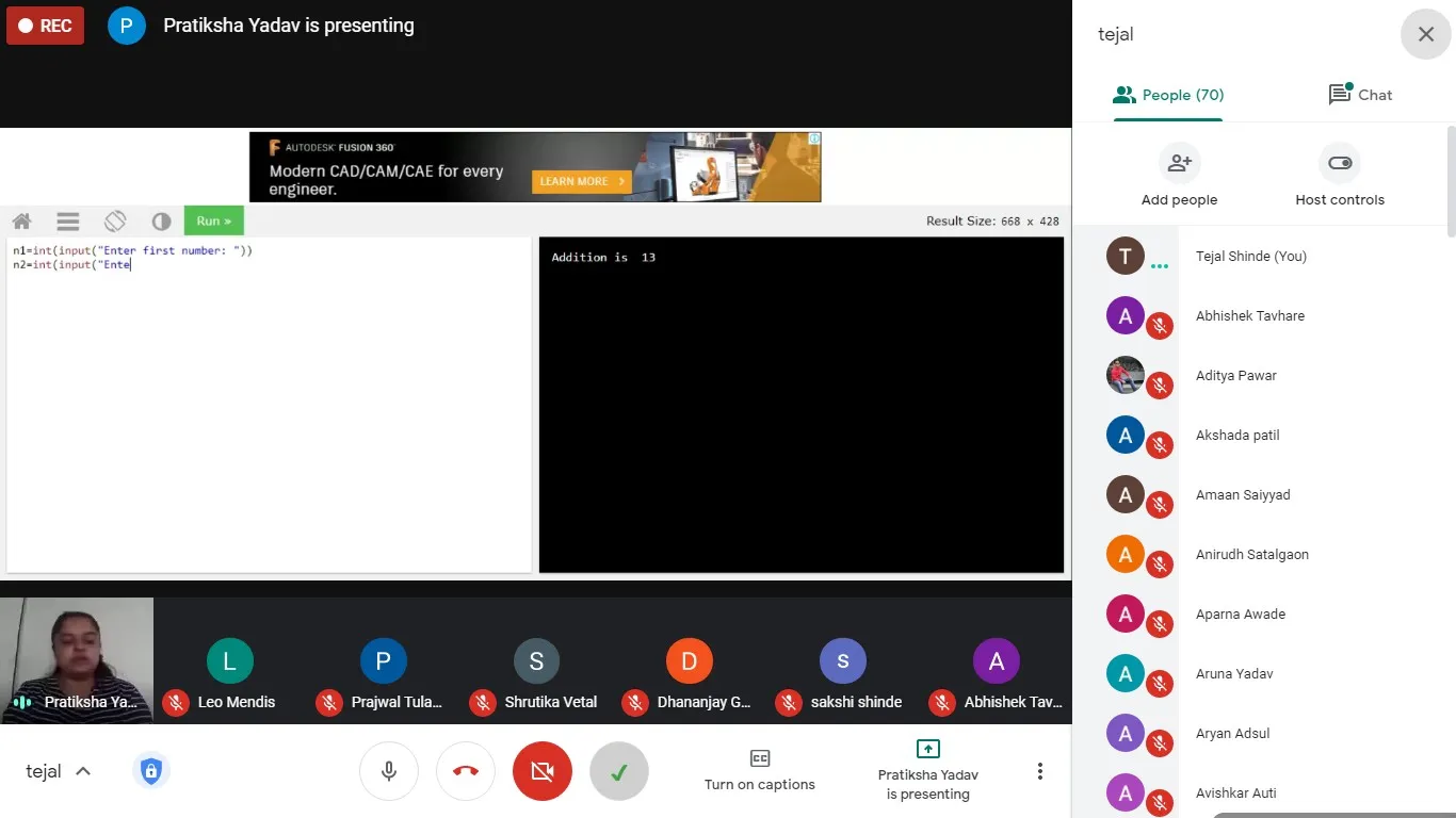 Python” on 9th November 2020, PCP