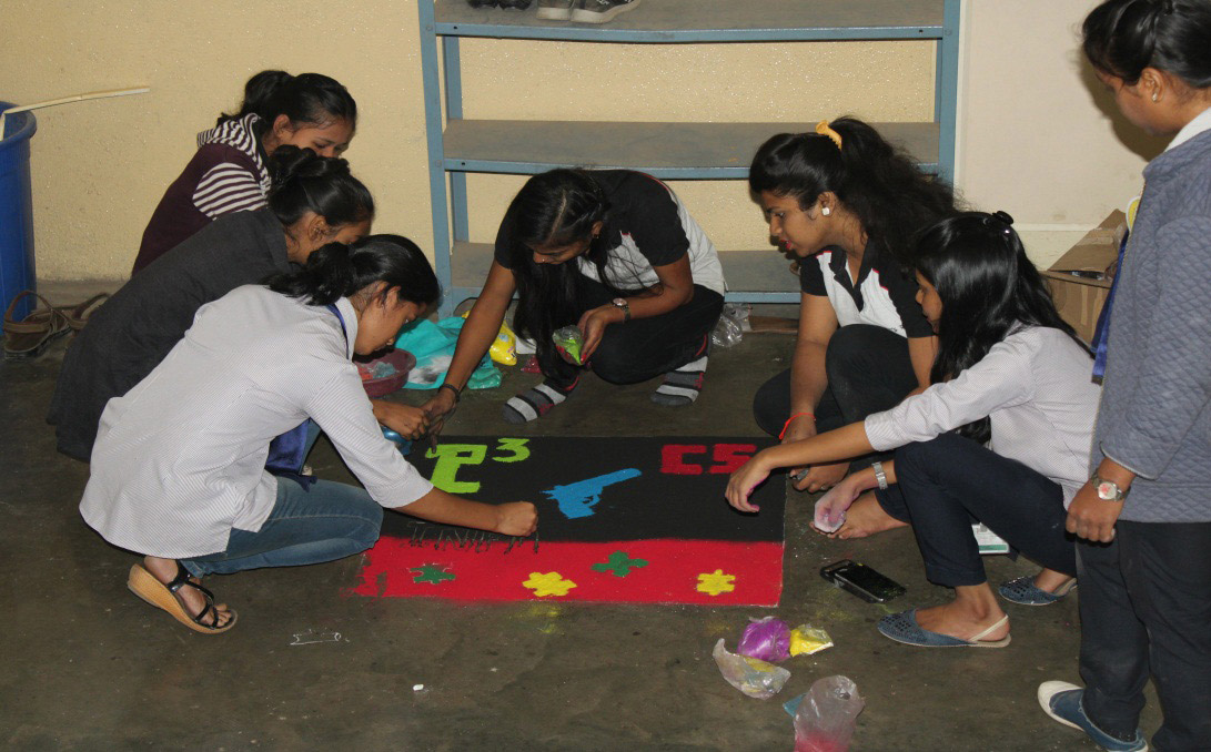 RANGOLI Done By IT Dept. Girls 2, PCPolytechnic college