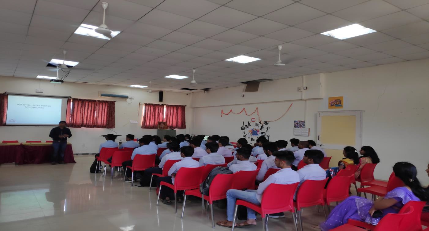 EXPERT LECTURE ON INDUSTRIAL APPLICATIONS OF MECHATRONICS BY MR.SHRIKANT NIMBALKAR ON 27/02/2020 FOR SYME (SHIFT)